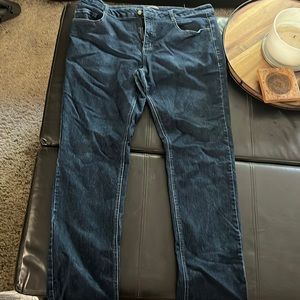 size 12 dark blue high rise jeans